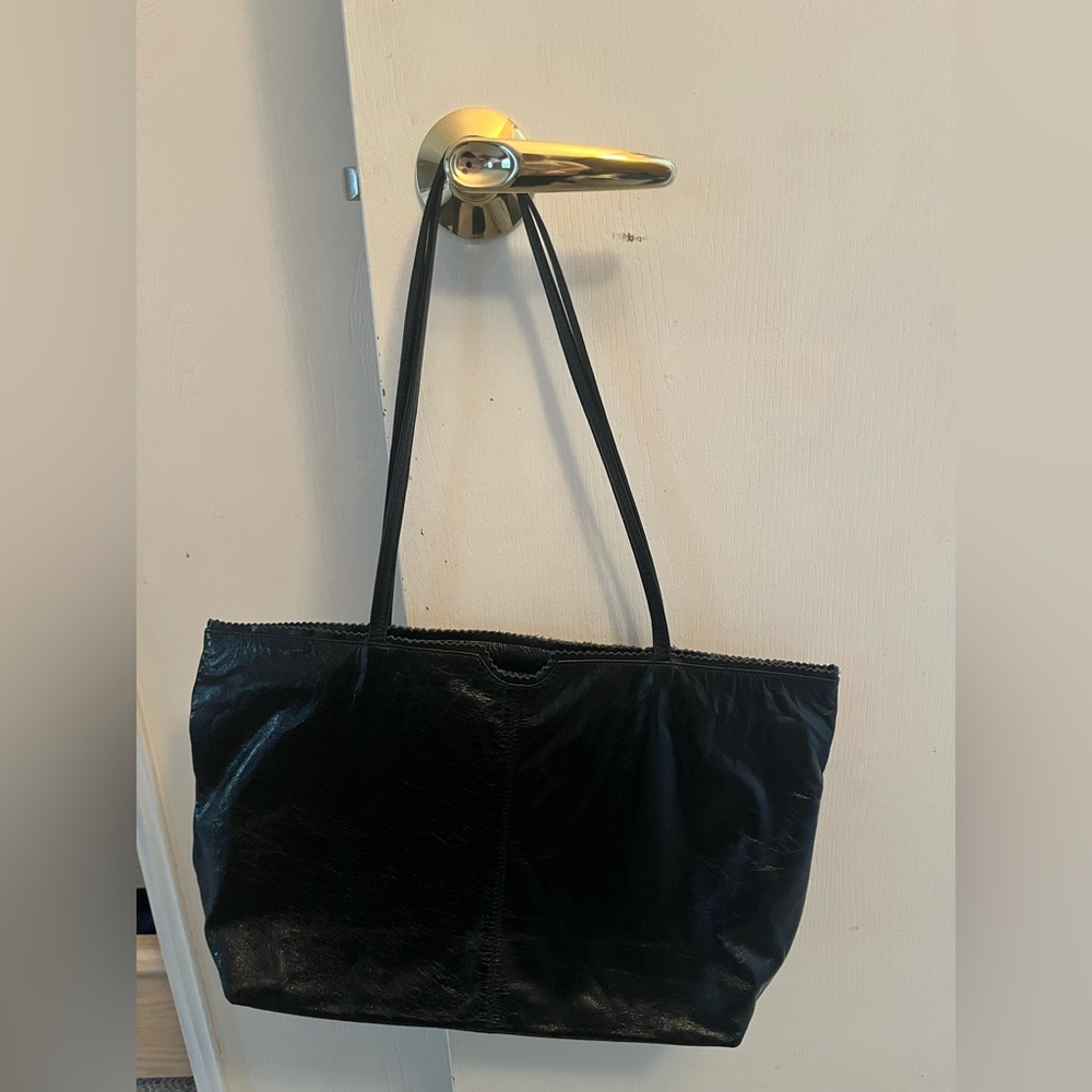 Latico Black Leather Tote Bag